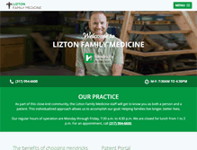Tablet Screenshot of liztonfamilymed.com